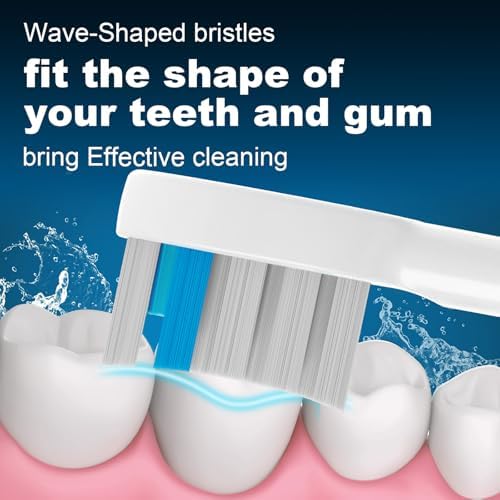 6 Pack Toothbrush Replacement Heads Compatible with WaterPik Sonic Fusion 2.0, FitMount Flossing Brush Head Fit for Water-Pic SF-01W SF-02W and 2.0 SF-03 SF-04