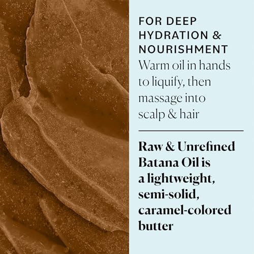Sky Organics - Batana Oil, 4 fl oz - 100% Raw & Unrefined - Hair & Scalp Nourishment - Fatty Acids, Antioxidants, & Vitamins - Sourced from Honduras - Vegan & Cruelty Free - Hair Care & Self Care