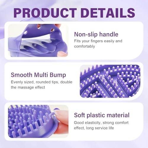Meridians Massage Brush,2025 New Full Body Relaxation Handheld Massage Comb Essential Oil Brushs,Beauty Salon Professional Custom Meridian Brush for Body and Leg Relaxation (Purple)