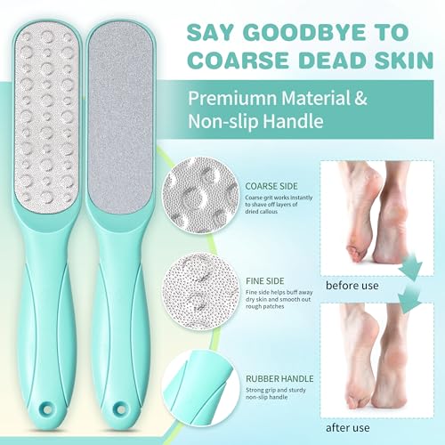 LUCOTIYA Tea Tree & Orange Flower Foot Soak Set - Salts, Foot File, Scrub & Urea Cream Pedicure Supplies for Dry, Cracked Feet - Foot Spa Pedicure Kit for Women Men