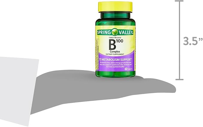 SCHMIDT EMPIRE B-100 Complex High Potency, Time Release Tablets – Metabolism & Nervous System Support, 60 Tablets, 60-Day Supply, Gluten-Free (Pack of 2)