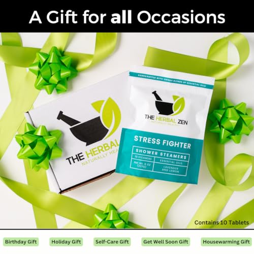 Stress Fighter Shower Steamers Aromatherapy with Essential Oils, Made in the USA Shower Bombs, Shower Bomb Aromatherapy, Relaxing Gifts for Women, Spa Day Gift, Mothers Day Gift