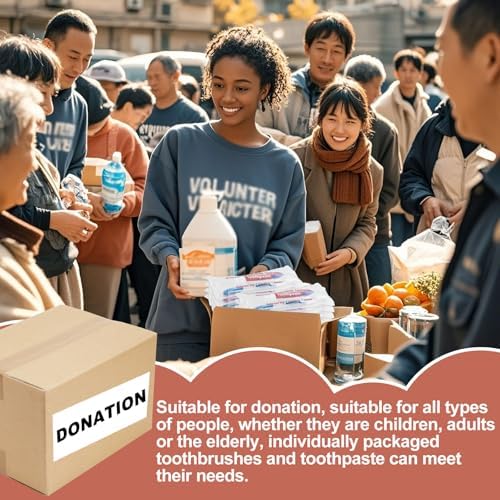 Disposable Toothbrushes with 45 Grams Toothpaste Individually Wrapped, Travel Kit Whit Plastic Zip Bag,Toothbrush Head Cover, Bulk Toothbrush for Homeless,Travel,Shelter,Air Bnb,Hotel,Guest (20)