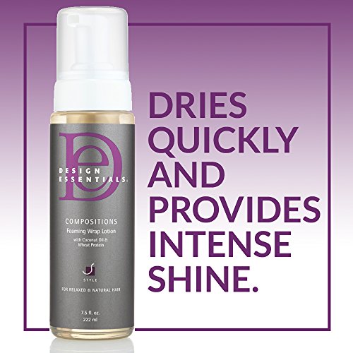 Design Essentials Compositions Foaming Wrap Lotion for Relaxed & Natural Hair, 7.5 Ounce