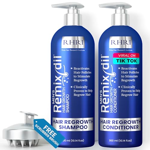 Hair Growth Shampoo & Conditioner Set for Men | Effective Hair Regrowth Treatment | Strengthening, Thickening & Soothing Formula for Healthy, Vibrant Hair | 10.14 fl.oz (Pack of 2)