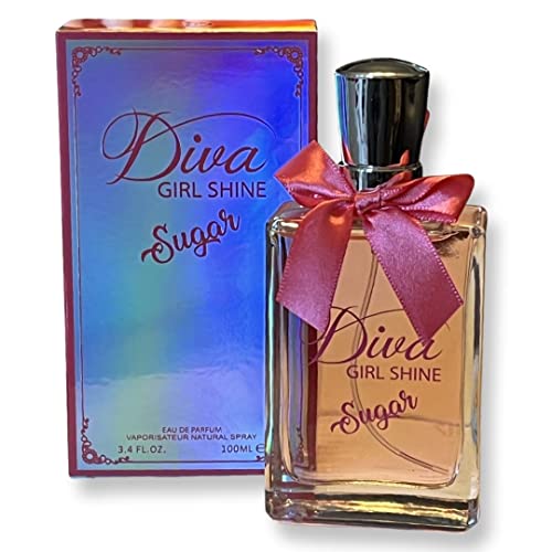 DIVA GIRL SHINE SUGAR - Eau de Parfum for Women - Notes of Tangerine, Honeysuckle, and Wild Berry - 3.4 Fl Oz
