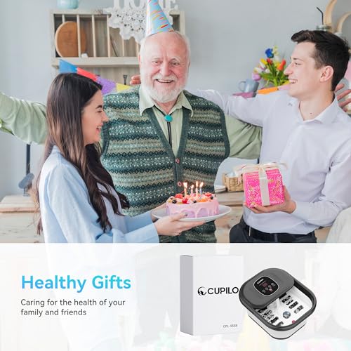 Foot Spa Bath Massager with Heat, Collapsible Foot Massager Spa Soaking Tub with Bubbles, Red Light, Pumice Stone, and Shiatsu Massage Rollers, Pedicure Foot Spa for Relaxation, Gifts