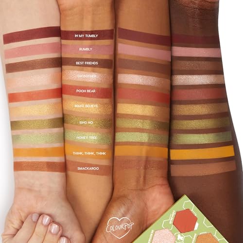 ColourPop x Winnie the Pooh Sweet As Can Bee Eyeshadow Palette - Honey Tone Eye Makeup Palette with Metallic, Matte & Matte Sparkle Finishes - High-Pigment Formula (0.4 oz)