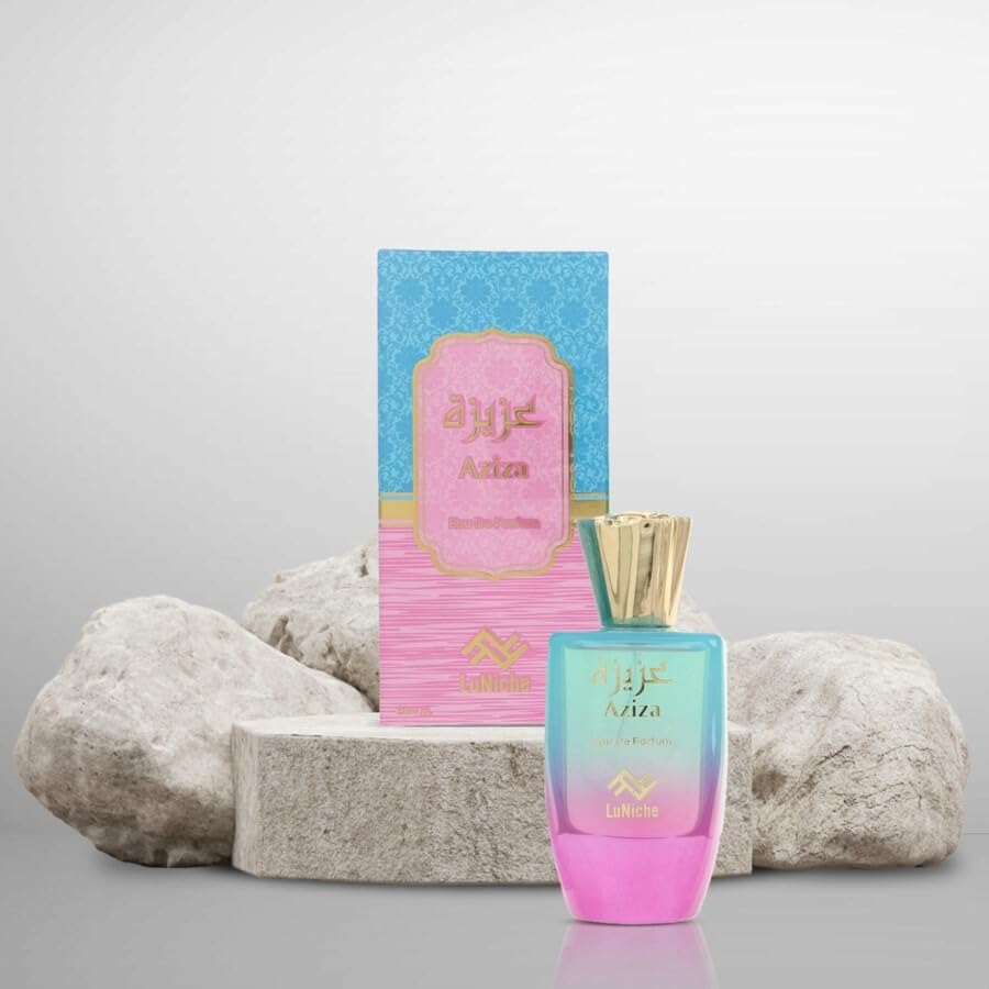 Luniche Aziza Eau de Parfum 3.4 oz – Arabic Perfume for Women & Men – Unisex Arabian Fragrance – Long Lasting Dubai Perfume – Beauty Perfumes Arabes para Hombres y Mujeres