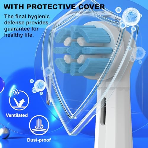 Replacement Toothbrush Head Compatible with Oral B IO, Replacement Heads for Oral B IO 3 4 5 6 7 7G 8 9 10 Series Electric Toothbrushes, White, 12 Count