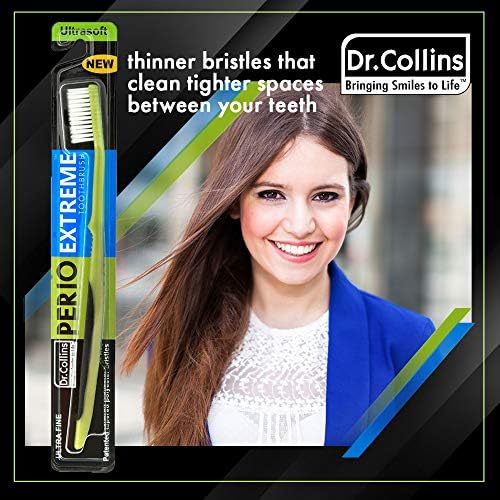 Dr. Collins Perio Extreme Toothbrush, (Colors Vary) (Pack of 3)
