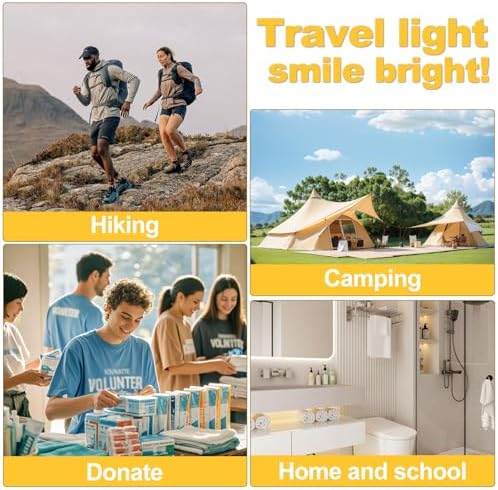 Disposable Toothbrushes with Toothpaste Individually Wrapped 5 Colors Bulk Toothbrush and Toothpaste 10g for Homeless,Shelter,Air Bnb/Hotel/Guest Apartment (100)