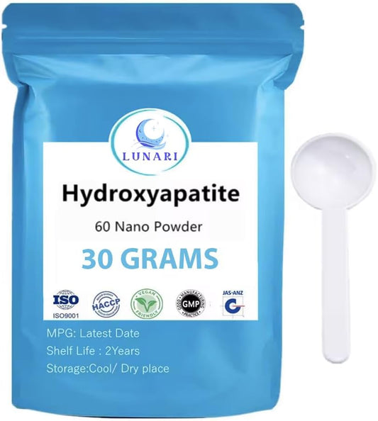 99.5% Pure Nano Hydroxyapatite Powder for DIY Toothpaste, Teeth Whitening & Soap Making 30 Grams