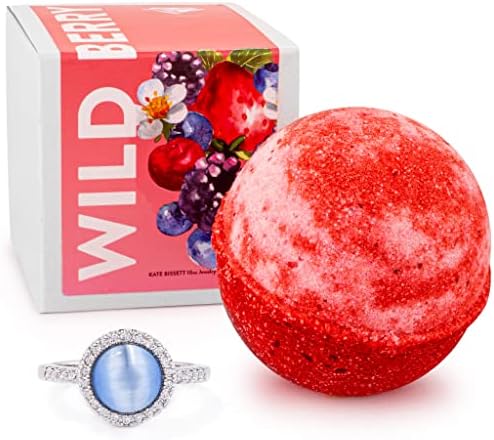 Wild Berry Bath Bomb with Jewelry Inside (Surprise Jewelry Valued at $25 to $5,000) Made in USA, Perfect for Bubble Spa Bath. Handmade | Ring Size 05