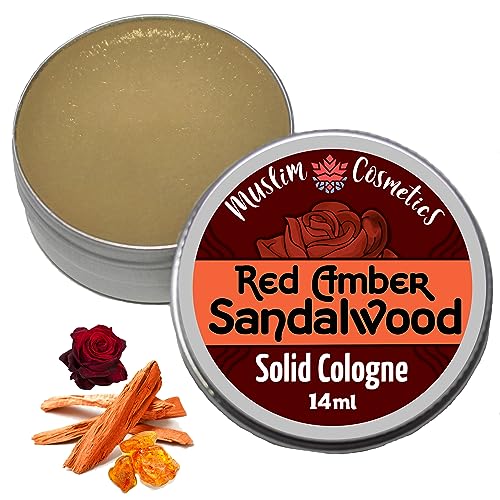 Red Amber Sandalwood SOLID Cologne | Rose | Amberous | Oud | Halal cologne || Made in Canada - Muslim Cosmetics - Red Amber Sandalwood 0.5oz / 14ml