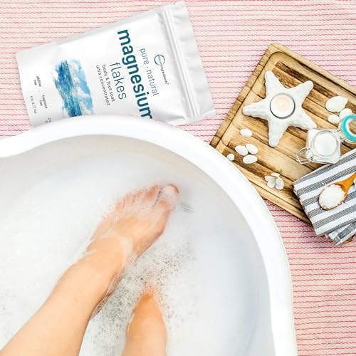 Micro Ingredients Magnesium Flakes, 6lbs | Great Alternative to Epsom Salt for Foot & Body Bath Soaks | High Absorption | Natural Magnesium Chloride Minerals | Relaxation & Skin Hydration Support