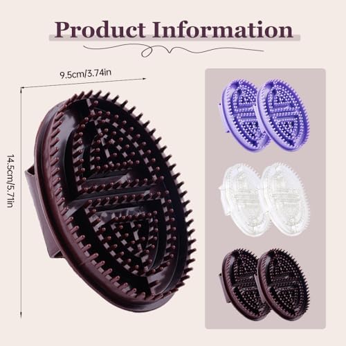 Meridian Brush Massage Brush, New Beauty Salon Professional Custom Meridian Brush, Meridian Massage Brush, Full Body Relaxation Comb, Portable Body Handheld Wood Therapy Massage Tools (Light Purple)