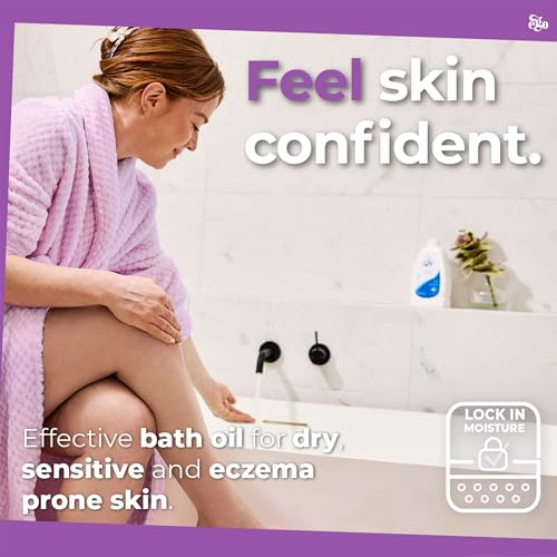 QV Bath Oil (500 ml) Moisturising Bath Soak for Sensitive Skin, Relief from Dry Itchy Skin, Gentle pH Balanced Formula, Fragrance Free, Soap Free, Non Greasy, Noncomedogenic Bath Soak