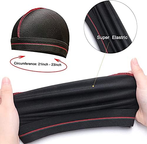 ForceWave 8PCS Silky Durag Men Wave Cap Long Tail Do rag for 360 Wave Dew Rag Packs