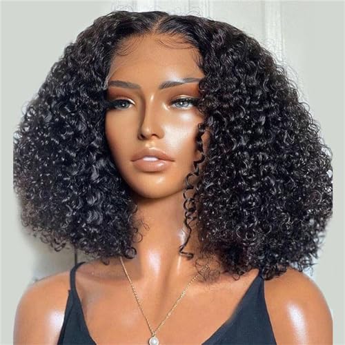 Wiggins Wig Ready And Go Glueless Wigs Human Hair Pre Plucked Pre Cut Curly Human Hair Wig 4x7 Lace Front Wig Pre Bleached Knots Glueless Wigs For Black Women 18 Inch