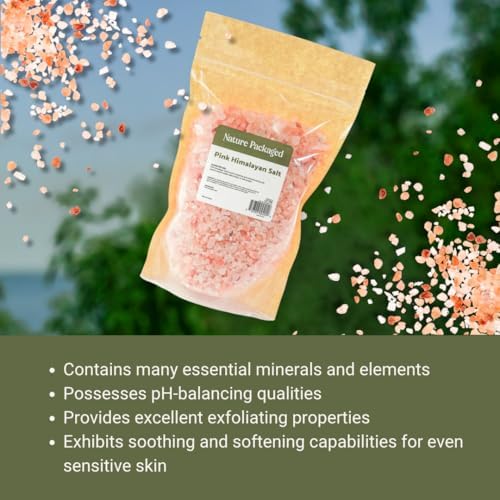 Nature Packaged Pink Himalayan Salt (16oz) - Direct from The Himalayan Mountains - Pure Coarse Grain Organic Salt for Body Scrubs, Adding to Baths, and Foot Soaking 2 Pack