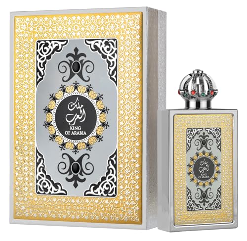 Lattafa Pride King of Arabia 100 ml EDP – Unisex Fragrance with Bergamot, Mint, Black Tea, Ginger, Leather & Vanilla – Warm Spicy Aromatic Scent