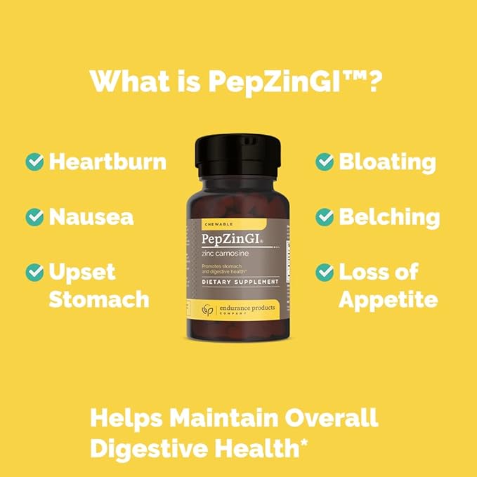 Zinc - PepZinGI 75mg for Immune Function & Digestive Health Support 60 Chewable Tablets and ENDUR-ACIN Niacin - Vitamin B3 Niacin 500mg Extended Release & Low-Flush, 200 Tablets