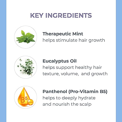 Derma E Thickening Conditioner for Thinning Hair and Natural Growth – Sulfate Free Therapeutic Mint and Herbal Hair Food Conditioner, 10 oz