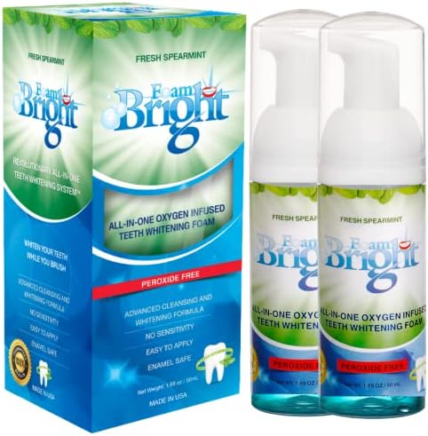 Retainer Cleaner & Aligner Cleaner FoamBright, Great for Invisalign, Teeth Whitening Foam, Candid, Byte, Denture Whitener Toothpaste & Braces Cleaning Peroxide Free Oral Care Replaces Tablets, Paste