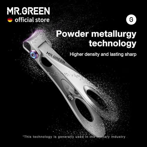 MR.GREEN Nail Clippers Wide Jaw Opening Stainless Steel Fingernail Clipper Thick Hard Toenail Cutter Manicure Scissors Tools (Nail Clipper (Large))