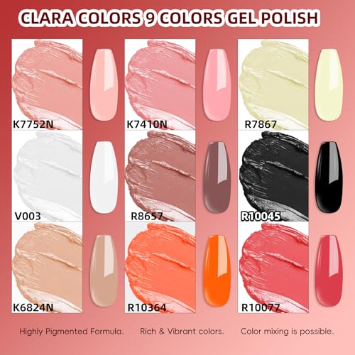 Sponge Pat Paint Nail Gel, 9 Colors Nude Pink White Red Brown Black Ombre Gel Nail Polish Set with 50pcs Nail Sponges 4 Claws Metal Grabber and Brush Painting Nail Art Nutural Extra