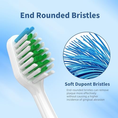 Replacement Toothbrush Heads for Waterpik Complete Care 5.0/9.0 (CC-01/WP-861), with Covers, 5 Count, White