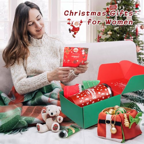 Gifts Set for Women - Christmas Basket Gift Set, Ideas Relaxing Spa Gift Basket Set for Women, Bath and Body Works Gift Set for Her, Mom, Wife, Girlfriend, Sister, Coworker, Teacher, Nurse