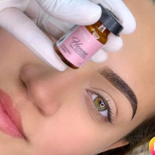 MENELA Eyebrow Henna Tint - Light Brown Brow Dye with Bamboo Extract for Fuller, Defined Brows - 2.5g Henna & 15ml Fixer - Easy-to-Use Eyebrow Tinting Kit