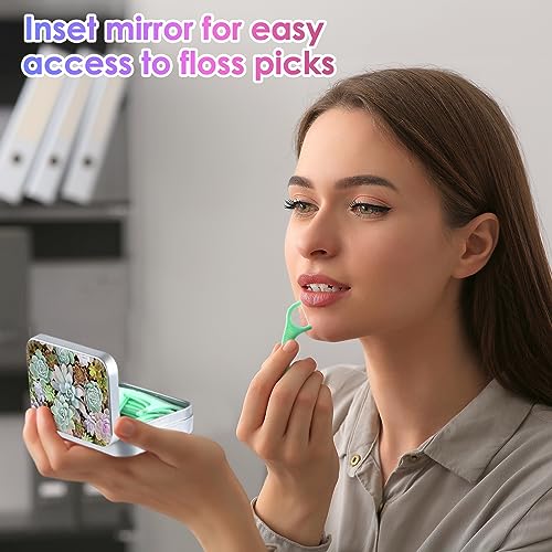 Dental Floss Portable Case, Easy to Store Floss Picks of Various Sizes, Portable Dental Floss Dispenser is Perfect for Travelling, Hotels, Dinners, Appointments.Alphabet 3 Piece