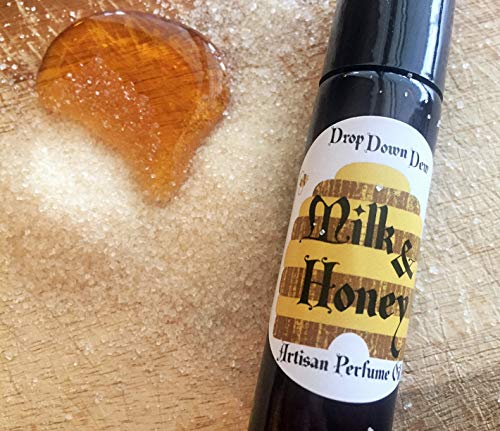 Milk & Honey Roll On Perfume Oil, Gourmand Perfume, Roll On Glass Bottle, Honeycomb Scent, Milky Honey, Creamy Honey, Handmade Perfume Oil