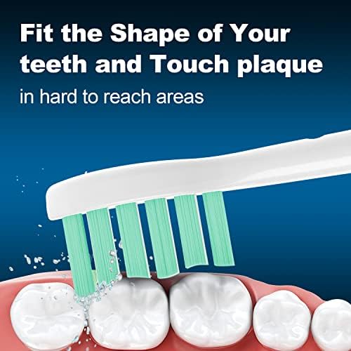 Replacement Toothbrush Heads for Gleem Electric Toothbrush，White 10 Pack