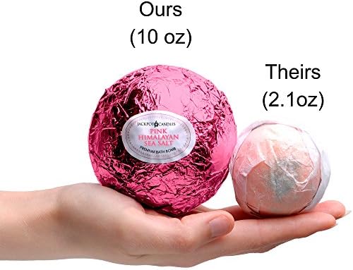 Bath Bomb with Surprise Size Ring Inside - Pink Himalayan Sea Salt Extra Large 10 oz. Bath Bombs with Jewelry - Hand Made in USA - Perfect for Spa & Bubble Bath. Great Gift for Birthday, Mothers Day