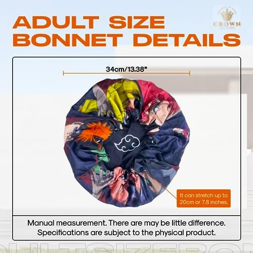 Double Layer Reversible Anime Bonnet for Men and Women - Comfortable Satin Silky Fabric with Elastic Soft Band
