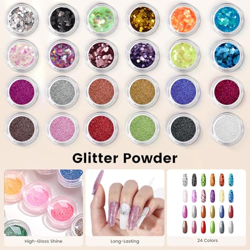 Acrylic Nail Kit for Beginners: Monomer Acrylic Nail Liquid Powder with Practice Hand U V Light Drill French Tips for Nail Starters with Everything Home Salon Gift Set