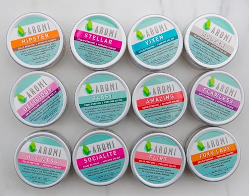 Aromi Vixen Solid Perfume | Fruity, Floral Fragrance, Jasmine, Honeysuckle, Water Lily Scent, Vegan, Cruelty-free, Wax Based, Travel, Women's Gift, Handmade (Vixen)