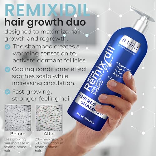 Hair Growth Shampoo & Conditioner Set for Men | Effective Hair Regrowth Treatment | Strengthening, Thickening & Soothing Formula for Healthy, Vibrant Hair | 10.14 fl.oz (Pack of 2)