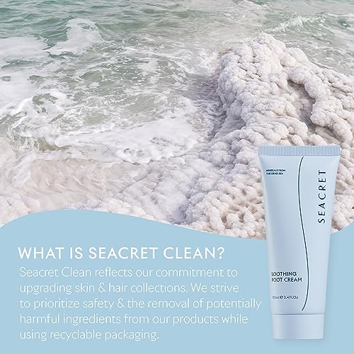SEACRET Foot Cream - Enriched with Tea Tree Oil, Shea Butter, Cocoa Butter, Olive Oil, and Dead Sea Minerals