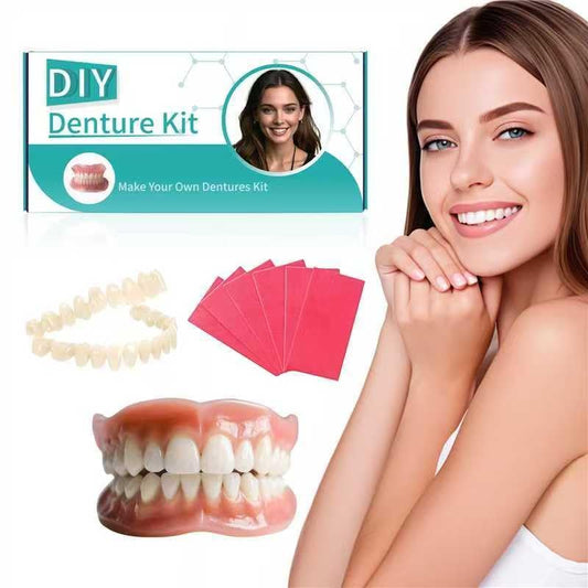 Dentures DIY Kit, Create Your Perfect Smile at Home: DIY Denture Fake Teeth Kit - Easy, Affordable, and Customizable Denture Solution-X05