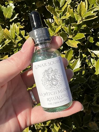 Mermaid Magick Ritual Oil | Body Perfume Candle Spells Sea Witch Beach Water Ocean Goddess Amphirtite Aphrodite Witchy Gift Crystal Shells Intention Offerings