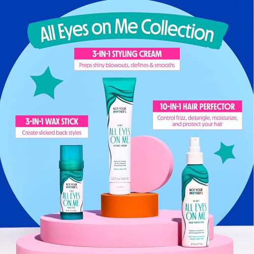 Not Your Mother's All Eyes On Me 10-In-1 Hair Perfector & 3-In-1 Hair Wax Stick & Styling Cream (3-Pack) - Protectant & Styling Products for All Hair