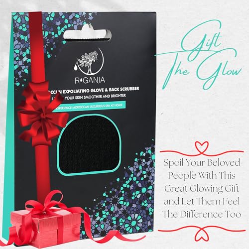 R'GANIA Deep Exfoliating Glove & Back Exfoliator – 100% Viscose. Korean Exfoliating Mitt for Removing Dead Skin, Keratosis Pilaris & Self-Tan – Full Body Exfoliator for Smooth, Glowing Skin