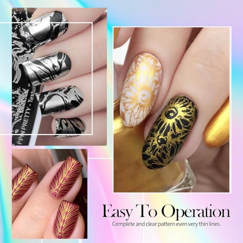 Born Pretty Nail Stamping Polish, 12 Colors Neon Metallic Effect Fingernail Stamp Polish Set Manicure Print Nail Polish for Stamping Plates Bulk Gift Collection 10ml 0.34fl oz Ideal Gifts
