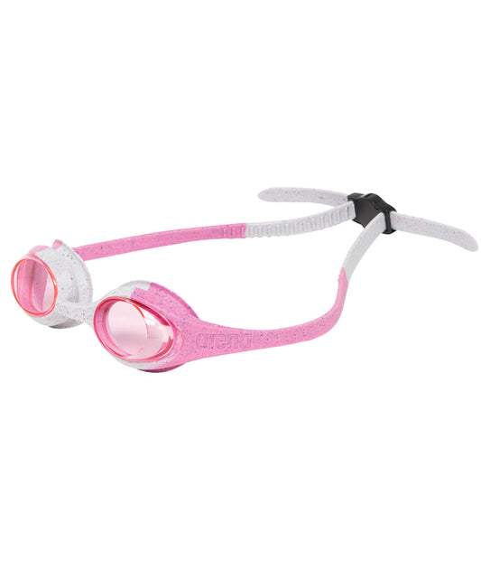 ARENA Unisex Spider Kids Swim Goggles for Boys and Girls Ages 2 to 5, Anti-Fog Non-Mirror Lens, Easy to Use Strap No Leak Goggle, Pink/Gray/Pink