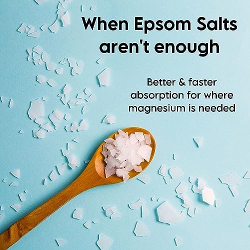 Deep Sea Minerals Magnesium Bath Flakes - 4.4 Lbs Jar, Zechstein Inside, Natural Bathing Alternative to Epsom Salt | Fast Absorbing Body & Foot Bath Soak for Relaxation & Muscle Relief
